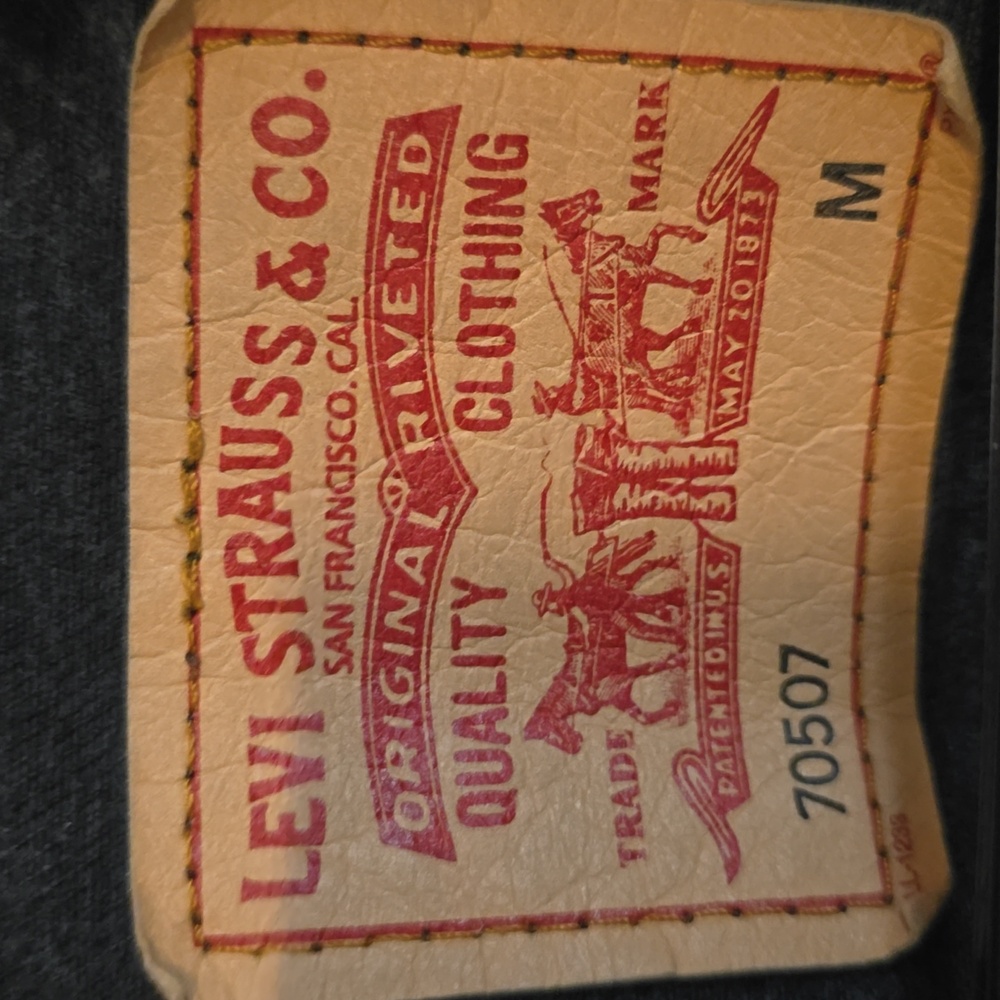 Vintage Levi Strauss & Co 70507 Black Denim Jacket Made In Colombia - Picture 2 of 8